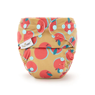 Fudgey TRIMS™ Pocket Nappy - Happy Apples (Minky) - Fudgey Pants