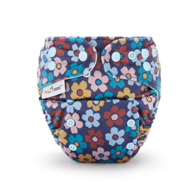 Fudgey TRIMS™ Pocket Nappy - Retro Floral (Minky) - Fudgey Pants