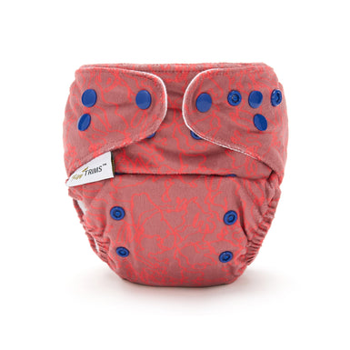 Fudgey TRIMS™ Pocket Nappy - Squiggle (Minky) - Fudgey Pants