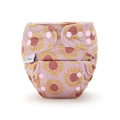 Fudgey TRIMS™ Pocket Nappy - Sunflowers (Minky) - Fudgey Pants