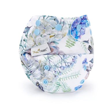 Fudgey TRIMS™ Pocket Nappy - Hydrangea Garden - Fudgey Pants